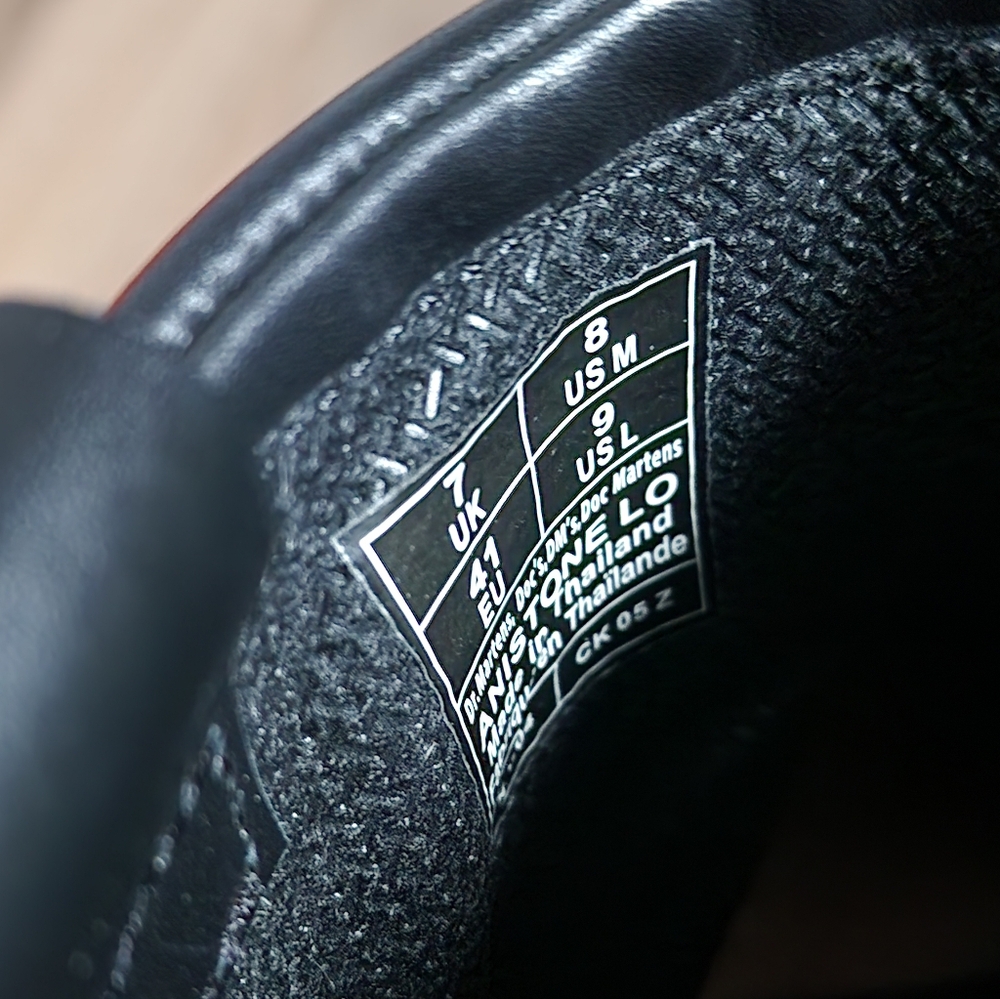 Doc Martens Black Leather Boots - Picture 6 of 7